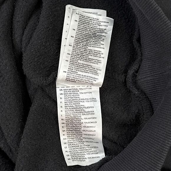 Adidas Men's Hooded Sweatshirt Black Pullover Logo Hoodie Lightweight Size Med - Picture 9 of 10